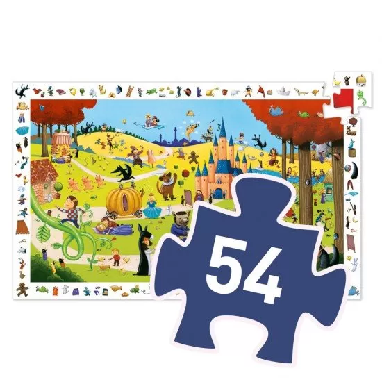Puzzle observatie 54 piese Djeco - Povesti renumite Puzzle observatie 54 piese Djeco - Povesti renumite
