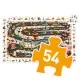 Puzzle observatie Djeco Raliul masinilor 54 piese