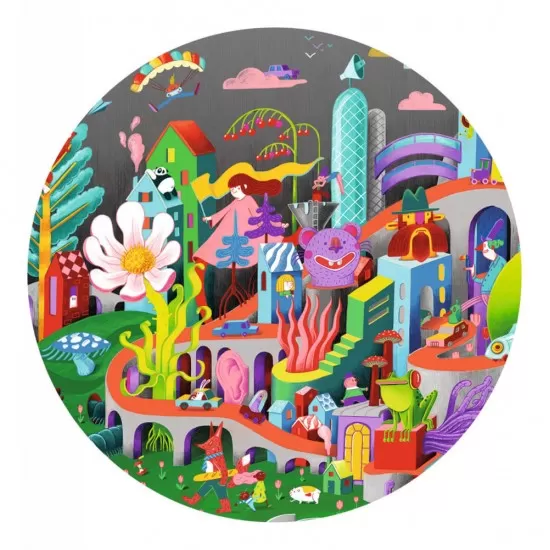 Puzzle observatie Nebunia din oras Djeco 200 piese