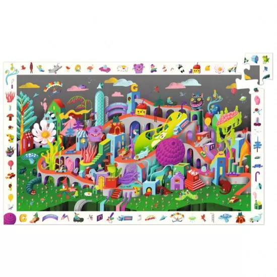 Puzzle observatie Nebunia din oras Djeco 200 piese