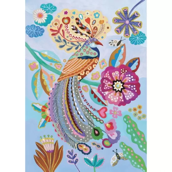 Puzzle Pasarea stralucitoare Djeco 50 piese Puzzle Pasarea stralucitoare Djeco 50 piese