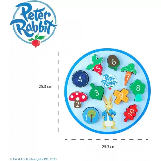 Puzzle Peter Rabbit cu numere Orange Tree Toys 10 piese Puzzle Peter Rabbit cu numere Orange Tree Toys 10 piese