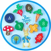Puzzle Peter Rabbit cu numere Orange Tree Toys 10 piese