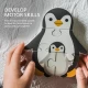 Puzzle Pinguin din lemn cu saculet depozitare Orange Tree Toys 4 piese Puzzle Pinguin din lemn cu saculet depozitare Orange Tree Toys 4 piese