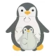 Puzzle Pinguin din lemn cu saculet depozitare Orange Tree Toys 4 piese Puzzle Pinguin din lemn cu saculet depozitare Orange Tree Toys 4 piese