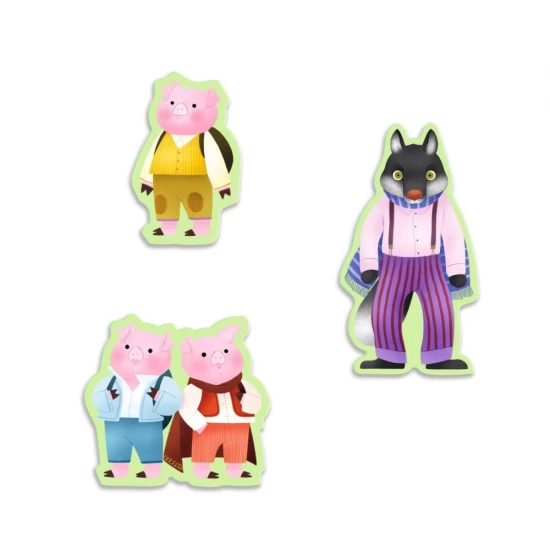 Puzzle poveste Cei trei purcelusi Djeco 35 piese Puzzle poveste Cei trei purcelusi Djeco 35 piese