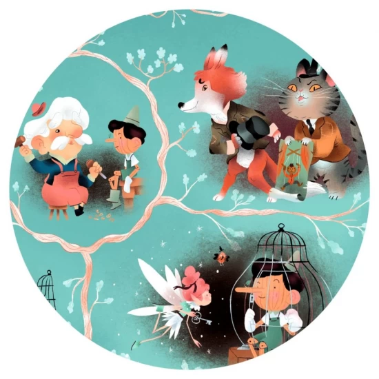 Puzzle poveste Pinocchio Djeco 54 piese
