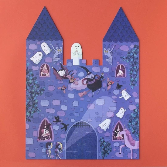 Puzzle reversibil Castelul bantuit Londji 100 piese Puzzle reversibil Castelul bantuit Londji 100 piese