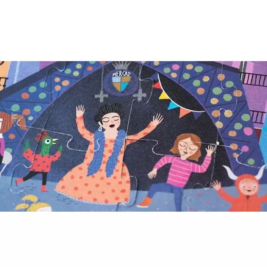Puzzle reversibil Londji 36 piese - Zi si noapte in Barcelona Puzzle reversibil Londji 36 piese - Zi si noapte in Barcelona