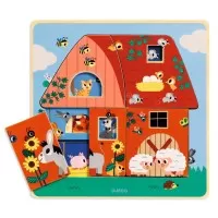 Puzzle straturi Djeco - Animale de la ferma