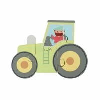 Puzzle tractor din lemn Orange Tree Toys 4 piese