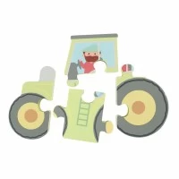 Puzzle tractor din lemn Orange Tree Toys 4 piese