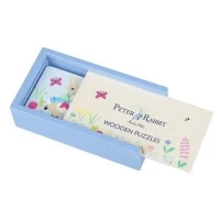 Set 6 puzzle-uri din lemn in cutie Peter Rabbit Orange Tree Toys