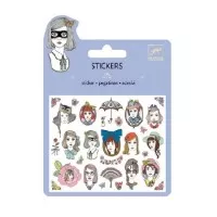 Set abtibilduri Djeco - Portrete cu sclipici