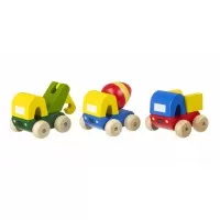 Set 3 camioane din lemn Orange Tree Toys