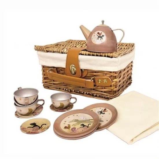 Set de joaca ceai in cos picnic Egmont Toys - Muzicantii din Bremen Set de joaca ceai in cos picnic Egmont Toys - Muzicantii din Bremen
