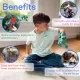 Set de construit cu magnet Clixo Itsy pack Blue-Green 18 Set de construit cu magnet Clixo Itsy pack Blue-Green 18