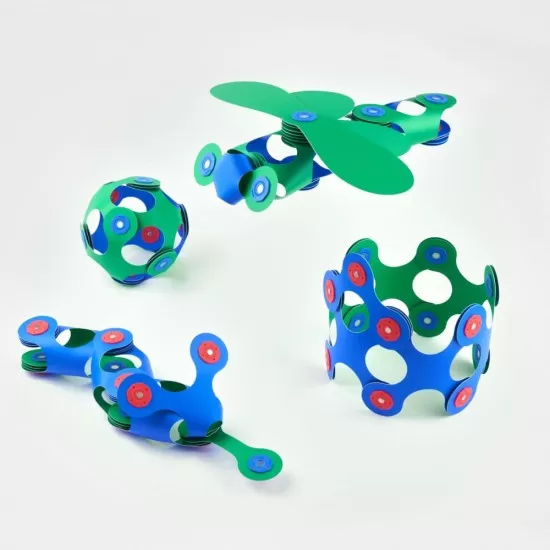 Set de construit cu magnet Clixo Itsy pack Blue-Green 30 Set de construit cu magnet Clixo Itsy pack Blue-Green 30