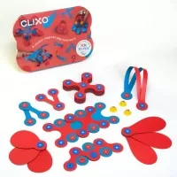 Set de construit cu magnet Clixo Itsy pack Flamingo-Turquoise 30