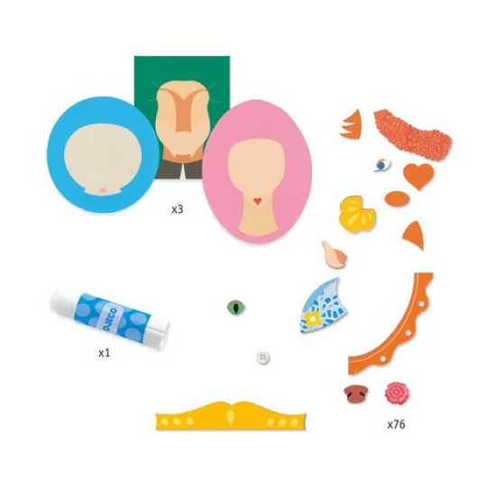 Set creativ colaje Portrete de familie Djeco