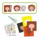 Set creativ cu autocolante Djeco - La coafor