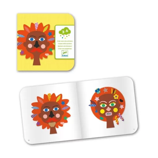 Set creativ cu autocolante Djeco - La coafor