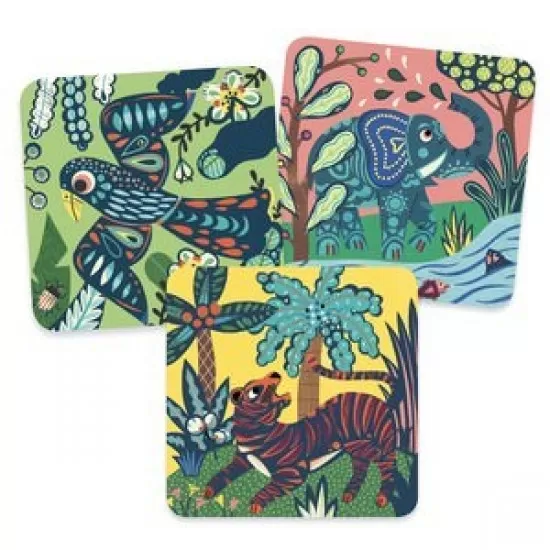 Set creativ de razuit Djeco - Animale mari pentru cei mici Set creativ de razuit Djeco - Animale mari pentru cei mici