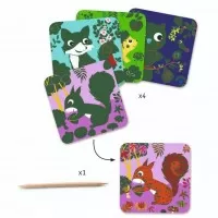 Set creativ de razuit Djeco - Animale prietenoase