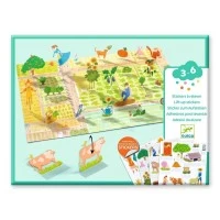 Set creativ de stickere reutilizabile Ferma Djeco
