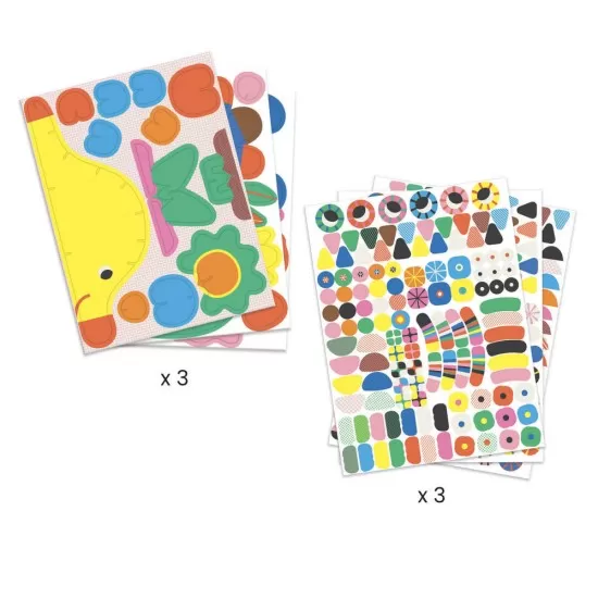 Set creativ Djeco - Animale 3D Set creativ Djeco - Animale 3D