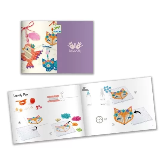 Set creativ Djeco - Animale din margele