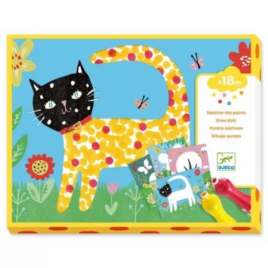 Set creativ Djeco - Bebe deseneaza cu buline Set creativ Djeco - Bebe deseneaza cu buline