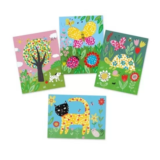 Set creativ Djeco - Bebe deseneaza cu buline Set creativ Djeco - Bebe deseneaza cu buline