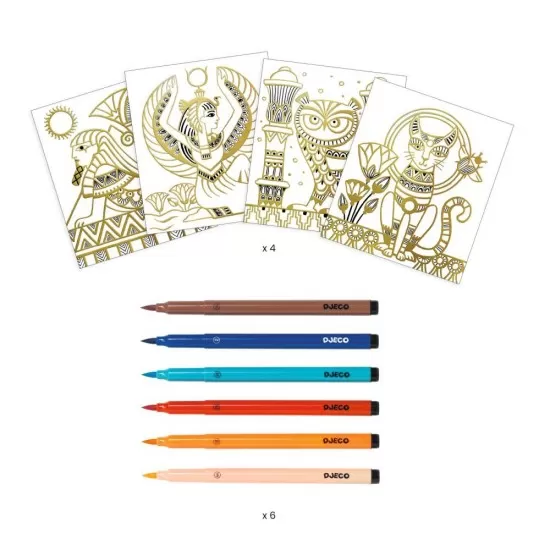Set creativ de colorat Djeco Egipt Set creativ de colorat Djeco Egipt
