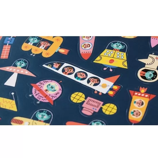 Set cu abtibilduri repozitionabile Londji Cosmos