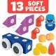 Set cuburi din spuma cu magnet Blockaroo Automobil 13 piese Set cuburi din spuma cu magnet Blockaroo Automobil 13 piese