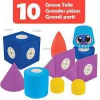 Set cuburi din spuma cu magnet Blockaroo Robot 10 piese