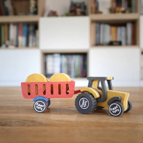 Set de constructie Ferma cu tractor Nathan Croc Toys Set de constructie Ferma cu tractor Nathan Croc Toys