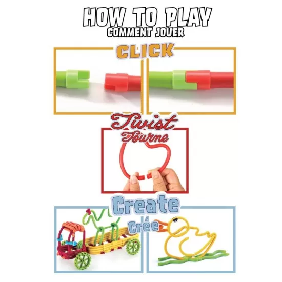 Set de construit cu magnet Spaghetteez 100 piese Set de construit cu magnet Spaghetteez 100 piese