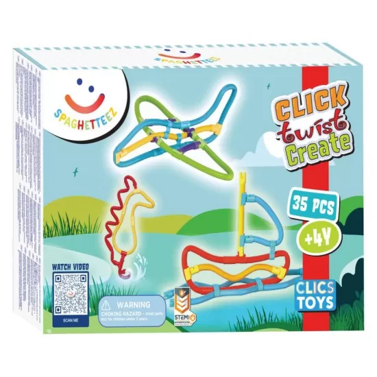 Set de construit cu magnet Spaghetteez 35 piese Set de construit cu magnet Spaghetteez 35 piese