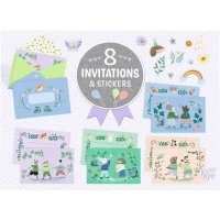 Set 8 invitatii Parada animalelor Djeco