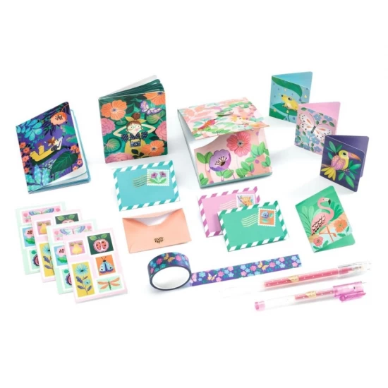 Set de papetarie Marie cu design tropical Djeco