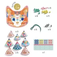 Set DIY Djeco cu clopotei si sclipici Pisicuta