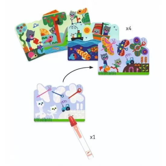 Set Djeco pictura cu apa - In gradina Set Djeco pictura cu apa - In gradina