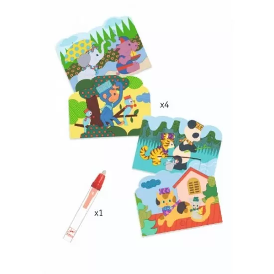 Set Djeco pictura cu apa - Joaca in natura Set Djeco pictura cu apa - Joaca in natura