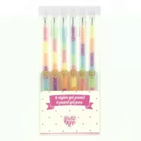 Set fluo roll-gel Djeco 6 culori combinate