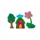 Set de joaca handmade din lemn Marc Toys - Primavara gingasa, 9 piese Set de joaca handmade din lemn Marc Toys - Primavara gingasa, 9 piese
