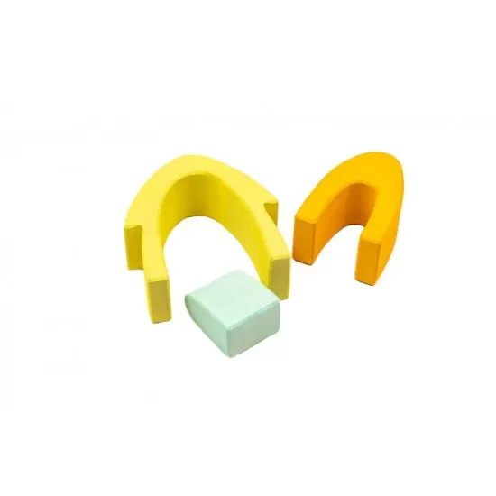 Set de joaca handmade din lemn Marc Toys - Vara colorata, 11 piese Set de joaca handmade din lemn Marc Toys - Vara colorata, 11 piese
