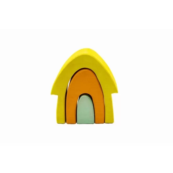 Set de joaca handmade din lemn Marc Toys - Vara colorata, 11 piese Set de joaca handmade din lemn Marc Toys - Vara colorata, 11 piese