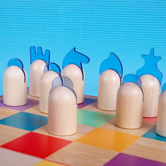 Set joc de societate 3 in 1 din lemn  - Sah, Dame si Table